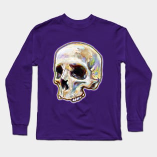 Dark Academia Skulls and Shrooms Pattern By Robert Phelps Long Sleeve T-Shirt